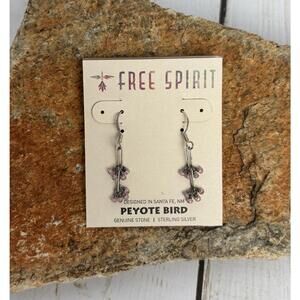 Peyote Bird Sterling Rose Quartz Faceted Bead Earrings J101
